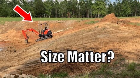 How to Dig a Pond with a 24hp Mini Excavator and 39hp 